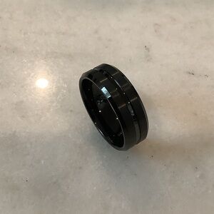 King Will Glossy Black Tungsten Carbide Men’s Wedding Band, Brand New